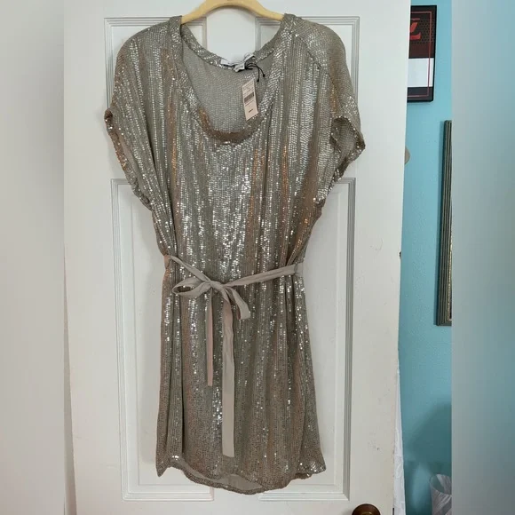diane von furstenberg silver dress Maxi dress Diane Von Furstenberg Silver size 4 US in Synthetic